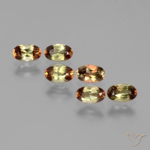 1.56ctw Natural Multicolor andalucita, Ovalada, VS