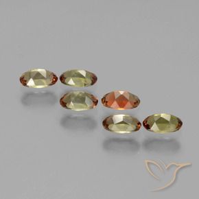 Gemas de andalucita Multicolor natural de 1.56 ct, Ovalada, VS