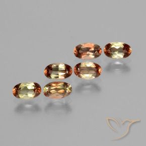 Gemas de andalucita Multicolor natural de 1.58 ct, Ovalada, VS