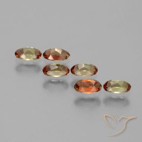 Gemas de andalucita Multicolor natural de 1.58 ct, Ovalada, VS