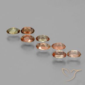 Gemas de andalucita Multicolor natural de 2.19 ct, Ovalada, VS