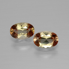 Gemas de andalucita Multicolor natural de  ct, Corte Óvalo, VVS-VS