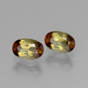 Gemas de andalucita multicolor natural de  ct, corte óvalo, VVS-VS