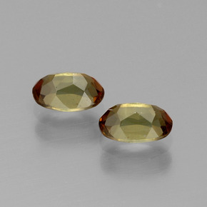 Gemas de andalucita multicolor natural de  ct, corte óvalo, VVS-VS