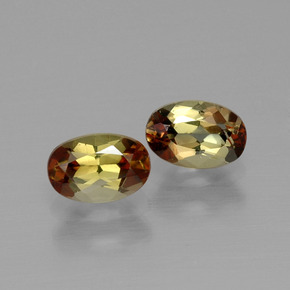 Gemas de andalucita multicolor natural de  ct, corte óvalo, VVS-VS