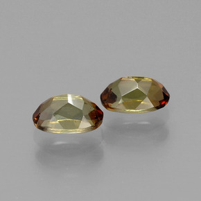 Gemas de andalucita multicolor natural de  ct, corte óvalo, VVS-VS