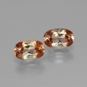 Gemas de andalucita multicolor natural de  ct, corte óvalo, VS