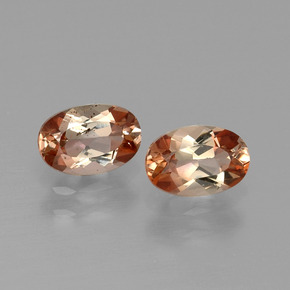 Gemas de andalucita multicolor natural de  ct, corte óvalo, VS