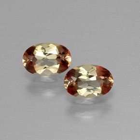 Gemas de andalucita multicolor natural de  ct, corte óvalo, VS