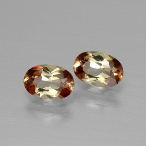 Gemas de andalucita multicolor natural de  ct, corte óvalo, VS