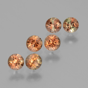 Gemas de andalucita Multicolor natural de 1.17 ct, Corte Redondo, VS