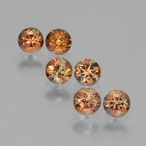 Gemas de andalucita multicolor natural de 1,16 ct, corte redondo, VS