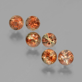 Gemas de andalucita multicolor natural de 1,17 ct, corte redondo, VS