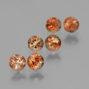 Gemas de andalucita multicolor natural de 1,17 ct, corte redondo, VS
