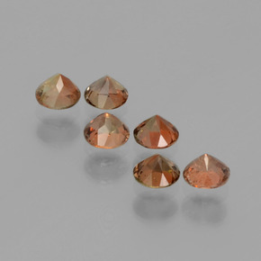 Gemas de andalucita multicolor natural de 1,17 ct, corte redondo, VS