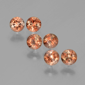 Gemas de andalucita multicolor natural de  ct, corte redondo, VS