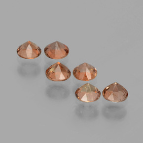Gemas de andalucita multicolor natural de  ct, corte redondo, VS