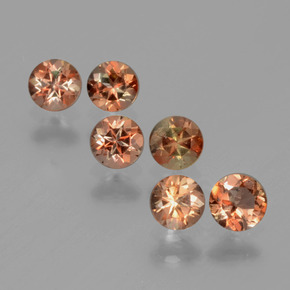 Gemas de andalucita multicolor natural de 1,20 ct, corte redondo, VS