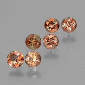Gemas de andalucita multicolor natural de 1,20 ct, corte redondo, VS