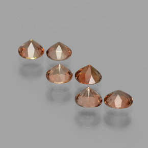 Gemas de andalucita multicolor natural de 1,20 ct, corte redondo, VS