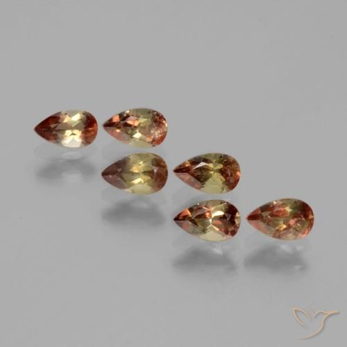 1.42ctw Natural Multicolor andalucita, En forma de pera, VS