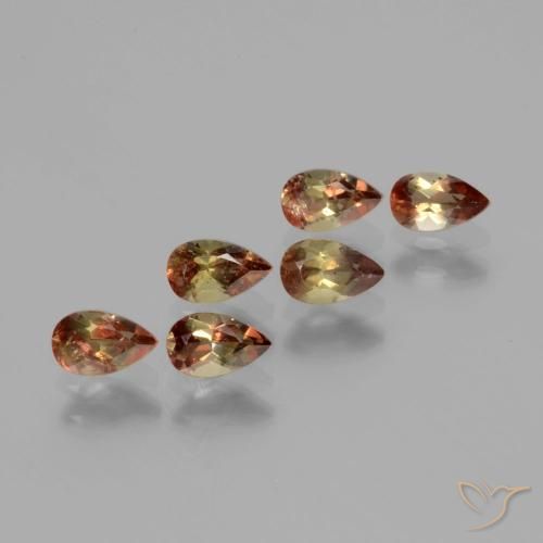 Gemas de andalucita Multicolor natural de 1.42 ct, En forma de pera, VS