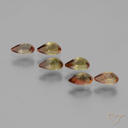 Gemas de andalucita Multicolor natural de 1.42 ct, En forma de pera, VS