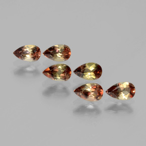 Gemas de andalucita multicolor natural de  ct, en forma de pera, VS