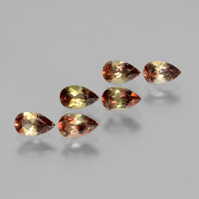 Gemas de andalucita multicolor natural de  ct, en forma de pera, VS