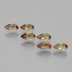 Gemas de andalucita multicolor natural de  ct, en forma de pera, VS