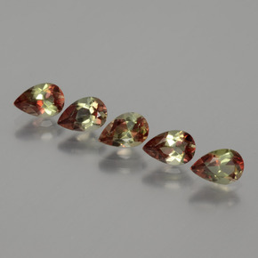 Gemas de andalucita multicolor natural de 2,16 ct, en forma de pera, VS