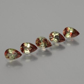 Gemas de andalucita multicolor natural de 2,16 ct, en forma de pera, VS