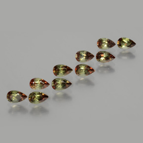 Gemas de andalucita Multicolor natural de  ct, En forma de pera, VS