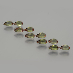 Gemas de andalucita Multicolor natural de  ct, En forma de pera, VS