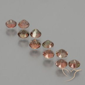 Gemas de andalucita Multicolor natural de 2.02 ct, Redondo, VS