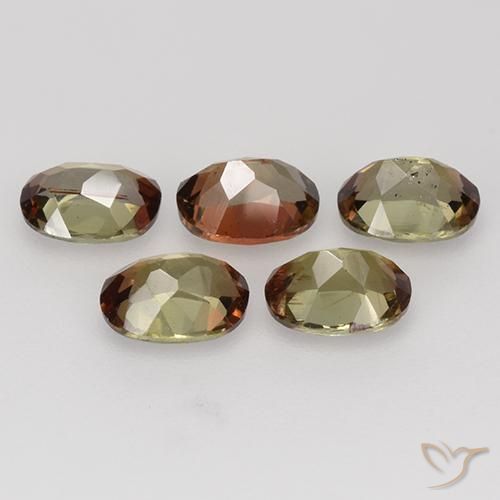 Gemas de andalucita Multicolor natural de 2.06 ct, Ovalada, VS