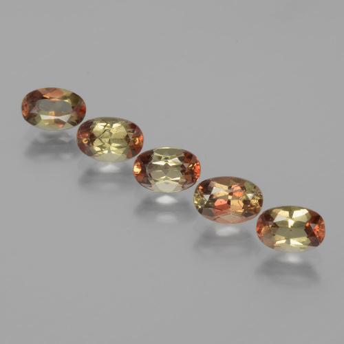 Gemas de andalucita Multicolor natural de 2.62 ct, Corte Óvalo, VS