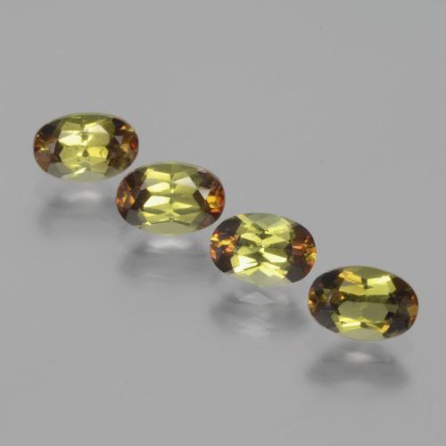 Gemas de andalucita Multicolor natural de 2.12 ct, Corte Óvalo, VS