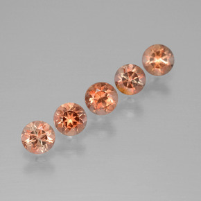 Gemas de andalucita Multicolor natural de 1.55 ct, Corte Redondo, VS