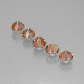 Gemas de andalucita Multicolor natural de 1.55 ct, Corte Redondo, VS