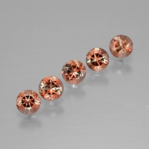 Gemas de andalucita multicolor natural de 1,38 ct, corte redondo, VS