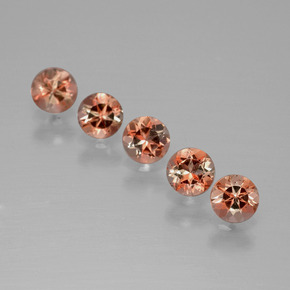 Gemas de andalucita multicolor natural de 1,38 ct, corte redondo, VS