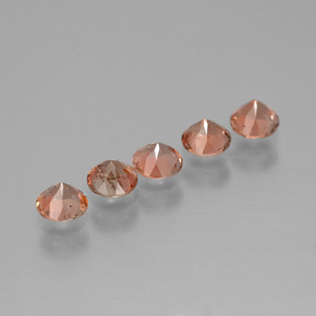 Gemas de andalucita multicolor natural de 1,38 ct, corte redondo, VS