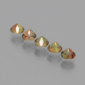 Gemas de andalucita Multicolor natural de 1.47 ct, Corte Redondo, VS