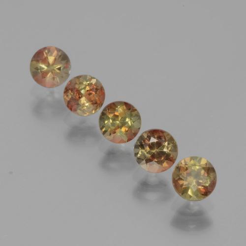 Gemas de andalucita multicolor natural de 1,60 ct, corte redondo, VS