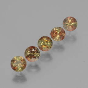 Gemas de andalucita multicolor natural de 1,60 ct, corte redondo, VS
