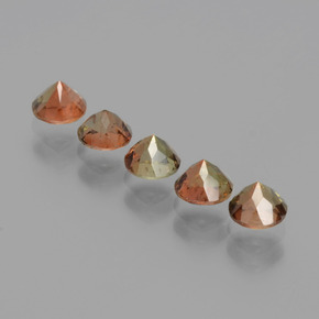 Gemas de andalucita multicolor natural de 1,60 ct, corte redondo, VS