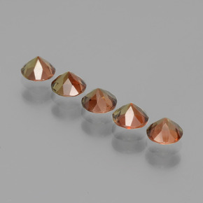 Gemas de andalucita Multicolor natural de 1.37 ct, Corte Redondo, VS