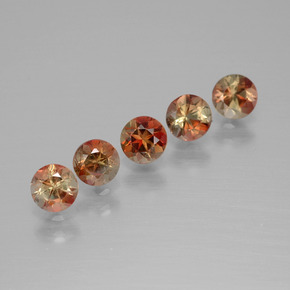 Gemas de andalucita multicolor natural de 1,43 ct, corte redondo, VS