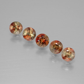 Gemas de andalucita multicolor natural de 1,43 ct, corte redondo, VS